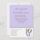 Moderne LIEBE Hochzeitseinladung Einladung (Vorderseite)