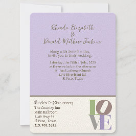 Moderne LIEBE Hochzeitseinladung Einladung