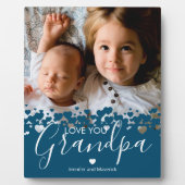Moderne Liebe Ihr Großvater Foto Fotoplatte (Vorderseite)