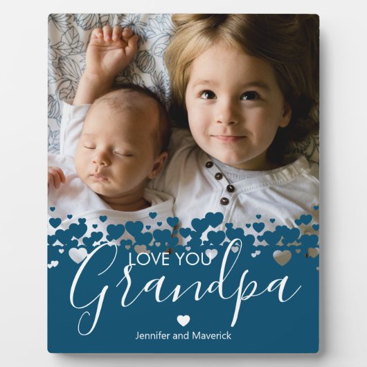 Moderne Liebe Ihr Großvater Foto Fotoplatte (Vorderseite)