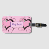 Moderne Liebe Ihr Name Gepäckanhänger (Vorderseite (Horizontal))