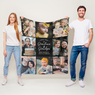 Moderne Liebe Ihr Oma & Opa/andere 8-Foto Fl. Fleecedecke