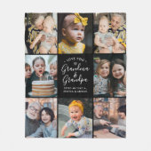 Moderne Liebe Ihr Oma & Opa/andere 8-Foto Fl. Fleecedecke (Vorderseite)