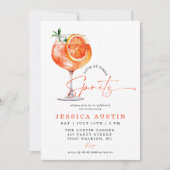 Moderne Liebe im ersten Spritz-Brautparty Einladung (Vorderseite)