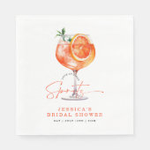 Moderne Liebe im ersten Spritz-Brautparty Serviette (Vorderseite)