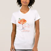 Moderne Liebe im ersten Spritz-Brautparty T-Shirt (Vorderseite)