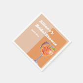 Moderne Liebe im First Spritz Brautparty Serviette (Ecke)