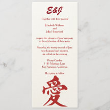 Moderne "Liebe" in der roten Glitzer-Hochzeit