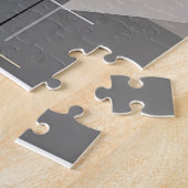 Moderne Liebe in Schwarz-Weiß-Silhouette Puzzle (Seite)