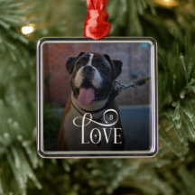 Moderne Liebe Individuelle Hunde-Fotos Monogramm