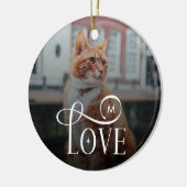 Moderne Liebe Individuelle Katzen Haustiere Foto M Keramik Ornament (Links)