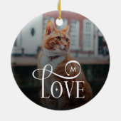 Moderne Liebe Individuelle Katzen Haustiere Foto M Keramik Ornament (Hinten)
