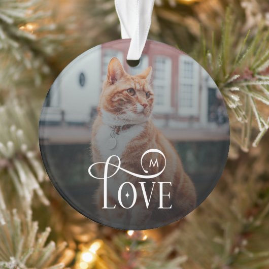 Moderne Liebe Individuelle Katzen Haustiere Foto M Ornament (Baum)