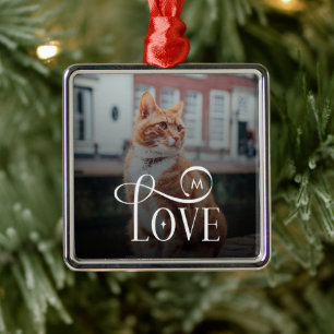 Moderne Liebe Individuelle Katzen Haustiere Foto M Ornament Aus Metall
