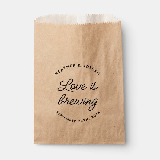 Moderne Liebe ist das Brechen von Hochzeitscoffee- Geschenktütchen (Vorderseite)