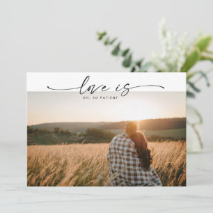 Moderne Liebe ist geduldig Neue Hochzeitsdatum-Fot Save The Date