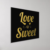 Moderne "Liebe ist süß" Zitat fett gedruckte Typog Foliendrucke (Ablage )