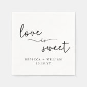 Moderne Liebe ist Sweet Handwriting Script Fevor C Serviette (Vorderseite)