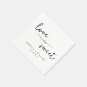 Moderne Liebe ist Sweet Handwriting Script Fevor C Serviette (Ecke)