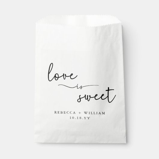 Moderne Liebe ist Sweet Handwriting Script Geschenktütchen (Vorderseite)