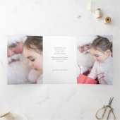 Moderne Liebe Joy Peace Multi-Foto Dreifach Gefaltete Karte (Innenseite)