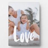 Moderne Liebe Kalligrafie Familienrecht Foto Keepa Fotoplatte (Vorderseite)