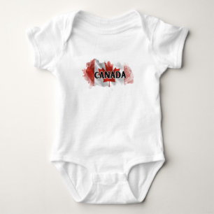 Moderne Liebe Kanada-Flagge Kanadisches Souvenir Baby Strampler