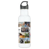Moderne Liebe kundenspezifische Foto Collage Valen Edelstahlflasche (Vorderseite)