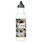 Moderne Liebe kundenspezifische Foto Collage Valen Edelstahlflasche (Links)