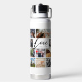 Moderne Liebe kundenspezifische Foto Collage Valen Trinkflasche (Hinten)