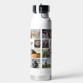Moderne Liebe kundenspezifische Foto Collage Valen Trinkflasche (Links)