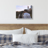 Moderne "Liebe" kundenspezifisches Foto & Namen Leinwanddruck (Insitu (Schlafzimmer))