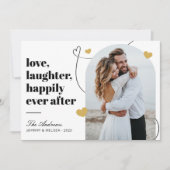 Moderne Liebe & Lachen Foto Weihnachten (Vorderseite)