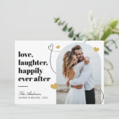 Moderne Liebe & Lachen Foto Weihnachten (Stehend Vorderseite)