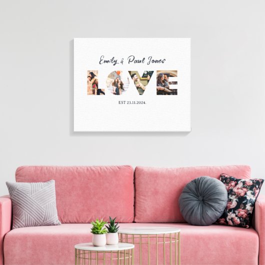 Moderne LIEBE Leinwanddruck (Insitu (Wohnzimmer))