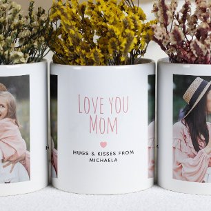 Moderne Liebe Mama 2 Fotos & Persönliche Nachricht Zweifarbige Tasse