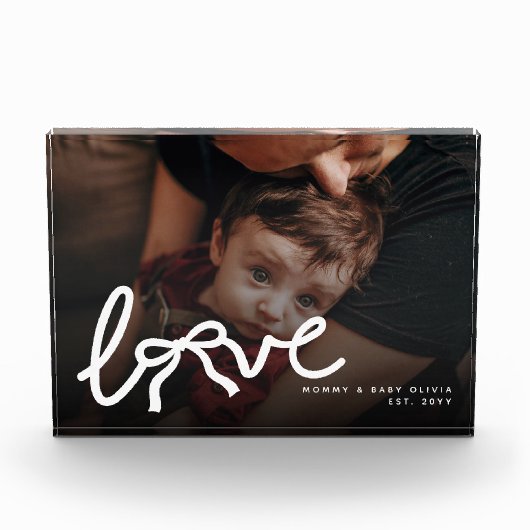Moderne Liebe Mama Baby Foto Erster Muttertag (Vorderseite)