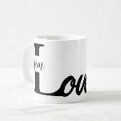 Moderne Liebe Mama Typografie Kaffee Tasse (Vorderseite Links)