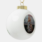 Moderne Liebe Maßgeschneiderte Katzen Haustiere Fo Keramik Kugel-Ornament (Links)