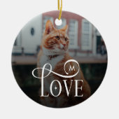 Moderne Liebe Maßgeschneiderte Katzen Haustiere Fo Keramik Ornament (Vorne)