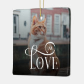 Moderne Liebe Maßgeschneiderte Katzen Haustiere Fo Keramikornament (Links)