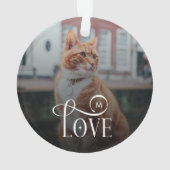 Moderne Liebe Maßgeschneiderte Katzen Haustiere Fo Ornament (Rückseite)