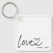 Moderne Liebe mit 2 Fotos Schlüsselanhänger (Vorderseite)