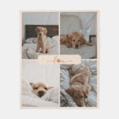 Moderne Liebe mit 4 Fotomaterial Fleecedecke (Vorderseite)