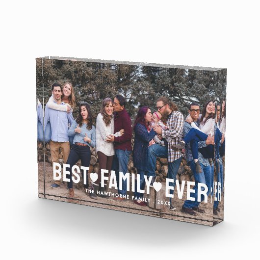 Moderne Liebe mit einfachen Herzensansichten Fotoblock (Rechts)