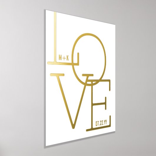 Moderne Liebe mit Typografie Foliendrucke (Ablage )