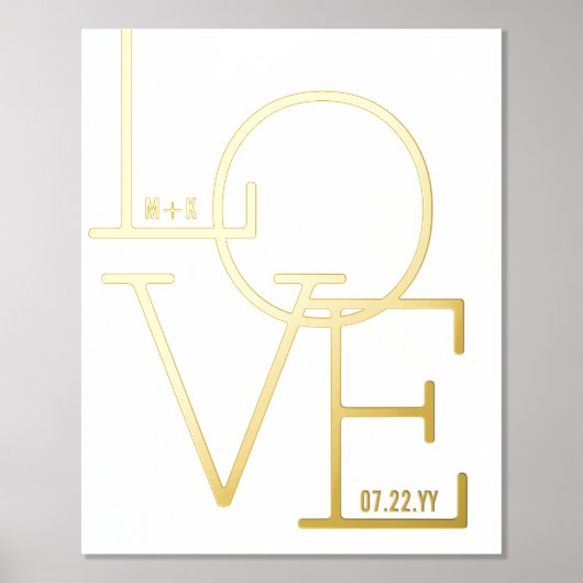 Moderne Liebe mit Typografie Foliendrucke (Vorderseite)