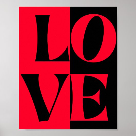 Moderne Liebe Monochrome Schwarz Art Trendy Stilvo Poster (Vorne)