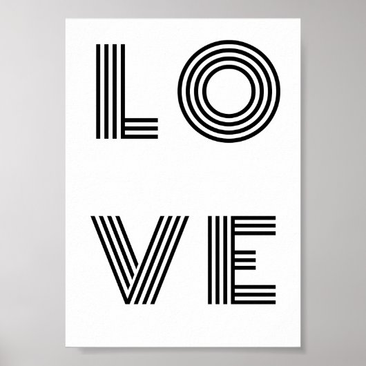 Moderne Liebe | Monochrome Zitat Art Trendy Stilvo Poster (Vorne)