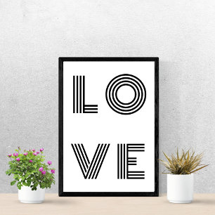 Moderne Liebe   Monochrome Zitat Art Trendy Stilvo Poster